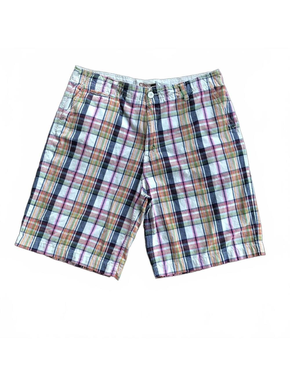 Chor Men's Plaid Cotton Shorts Size 34 Preppy Old Money Golf